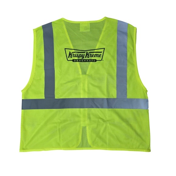 Cornerstone Other - Krispy Kreme Safety Vest Neon Yellow Reflective Mesh CSV101 L/XL Cornerstone